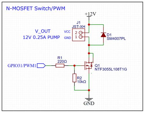 The direction A and B are controlled by High/Low digital writes on GPIO pins 16 & 17. . Mosfet for esp32